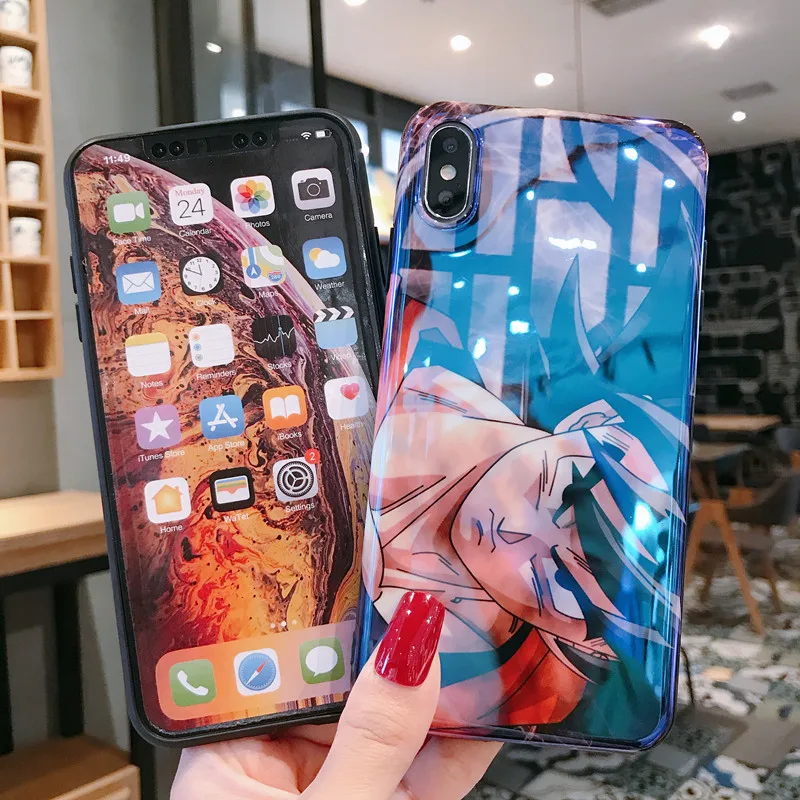 Японский Dragon Ball Z Супер Сон Гоку драгонболл зет чехол для iPhone 11 Pro X XR XS MAX 6 S 7 8 Plus синий светильник Мягкий силиконовый чехол для телефона