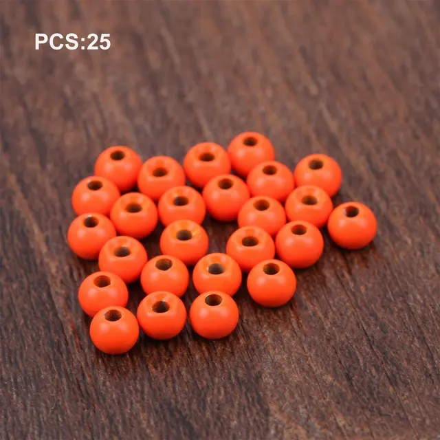 Buy 25pcs Tungsten Slotted Fly Tying Head Beads Nymph