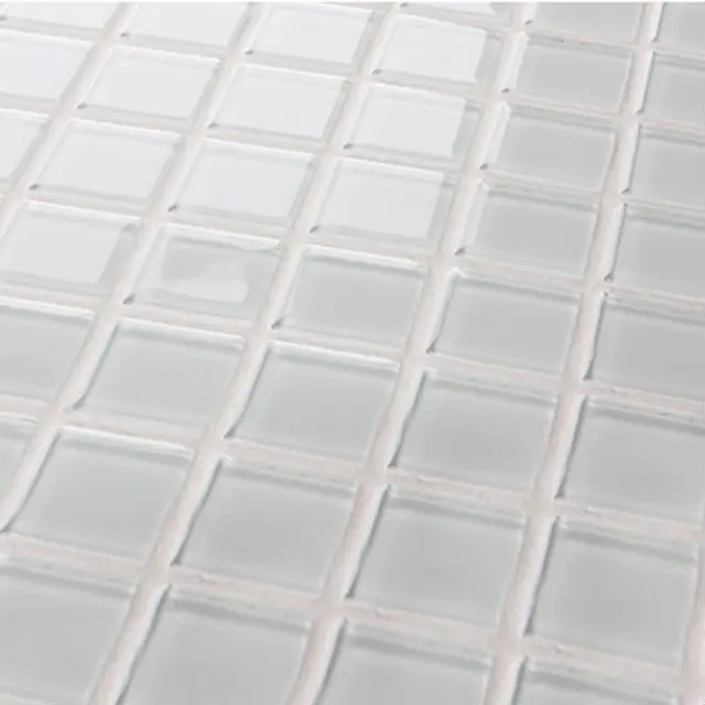 Hojas de espejo de azulejos de mosaico de cristal deco malla montada