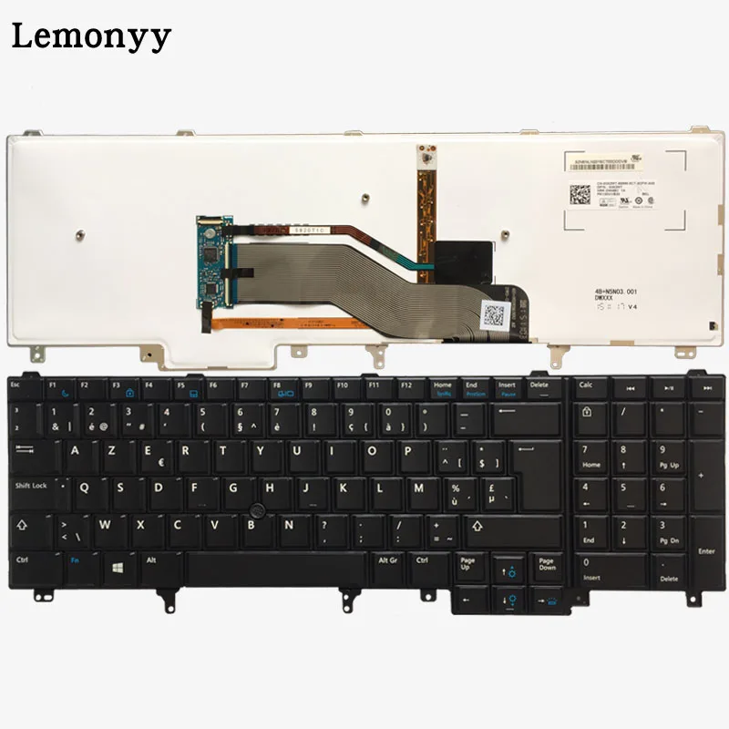 NEW Belgium Laptop Keyboard For DELL E6520 Teclado E6530 E6540 E5520 E5520M E5530 black with Backlight keyboard