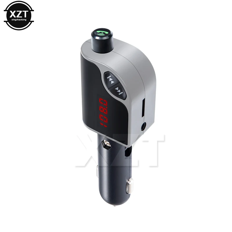

Wireless Bluetooth Car Hands Free FM Car Kit Transmitter MP3 Player Dual USB Faster 2.4A newesat portable