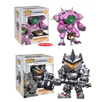 Funko POP D. VA с MEKA Reinhardt виниловые Фигурки Коллекционная модель игрушки|Игровые