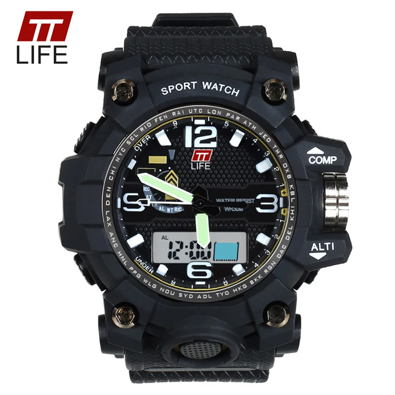 TTLIFE font b Men b font Business Casual Sport Digital font b Watch b font Anti