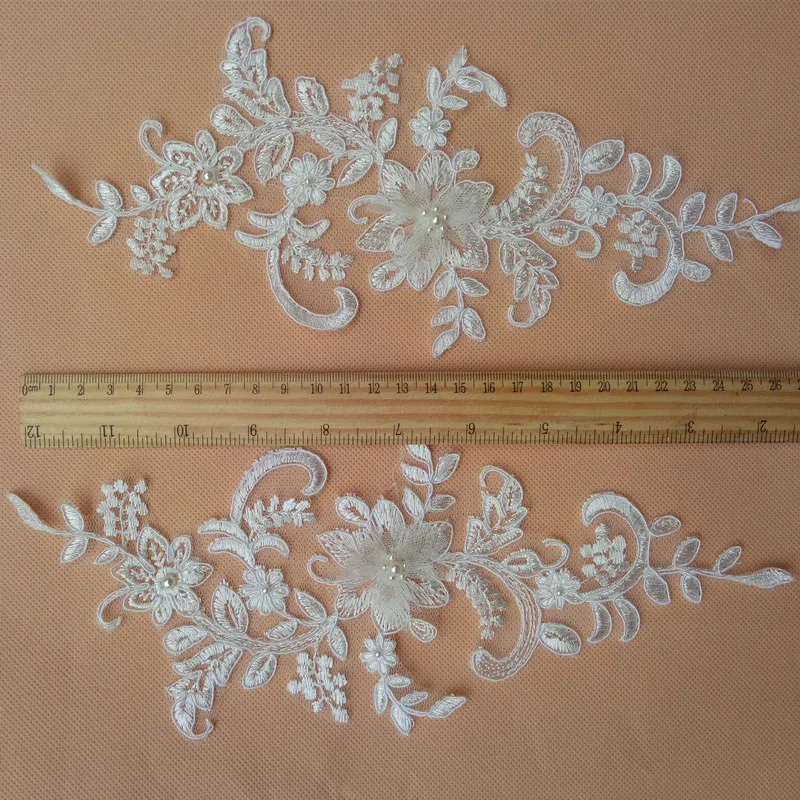 ivory lace applique