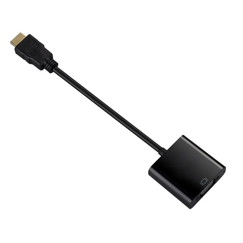 [Обновленная версия] HDMI 1080P к VGA кабель адаптер конвертер для ПК ноутбука без питания, Raspberry Pi-черный