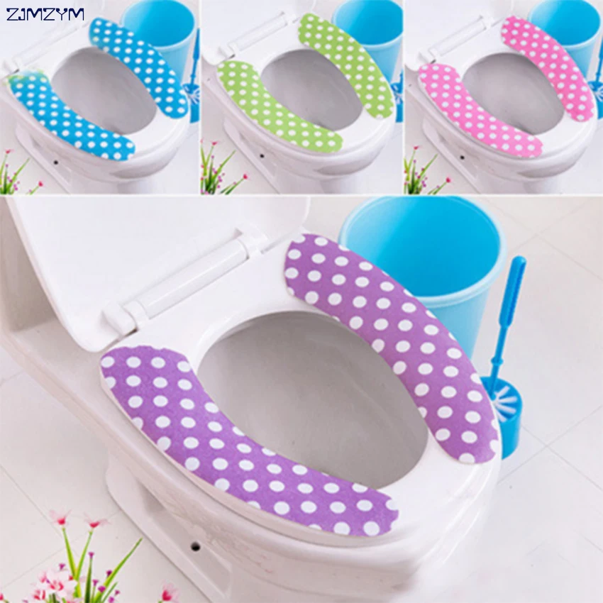 

1pcs Toilet Seat Cover Soft WC Paste Toilet Seat Pad Bathroom Warmer Seat Lid Cover Pad Toilet Closestool Seat Cover