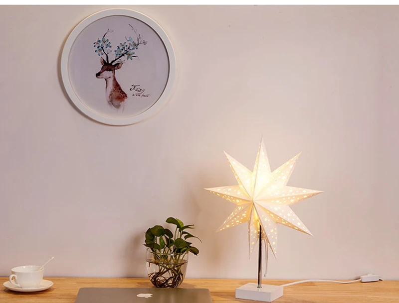AC220V Creative Minimalist Modern Origami Pinwheel Star Bedroom Bedside Night Light Romantic Decoration Children Kid Gift (10)