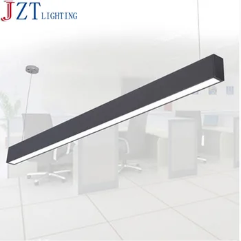 

M 118cm Office LED Aluminum Rectangular Ceiling Light Modern Silver Led Chandelier Lamp Fixture For Dining Room Restauran Office