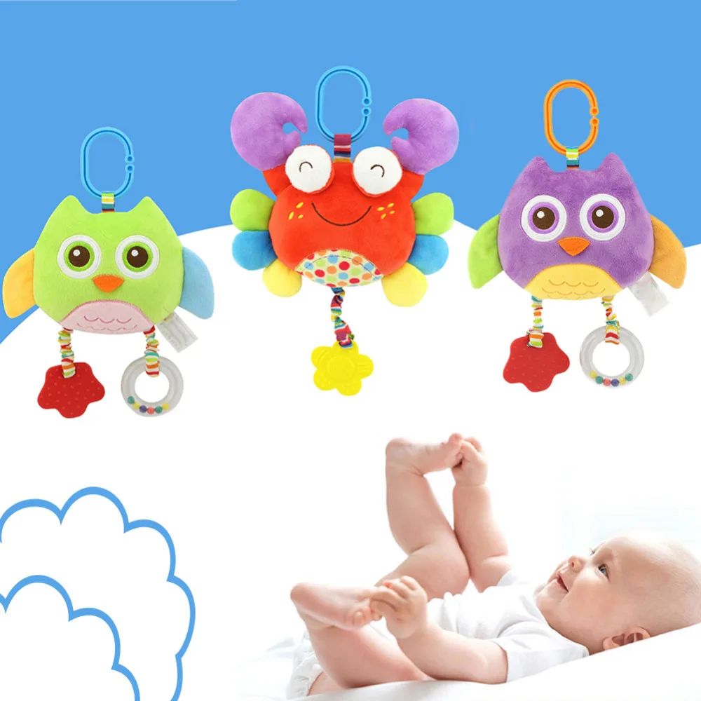 

Baby Cartoon Teether Can Be Hung In The Car Or Bedside Plush Toys Hanging Teether