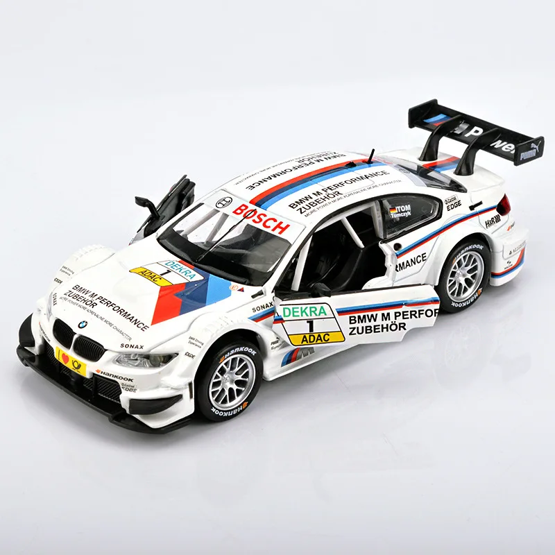 1:32 Литой Сплав модель автомобиля игрушки для Bmw M3 с функцией вытяжки электронная