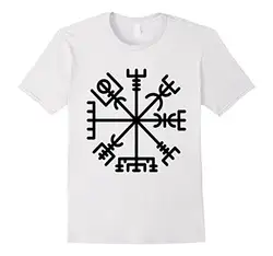 Вегвизир футболка символ защиты норвежский викинг galdrabok Лидер продаж Мода высокого качества топ тройники