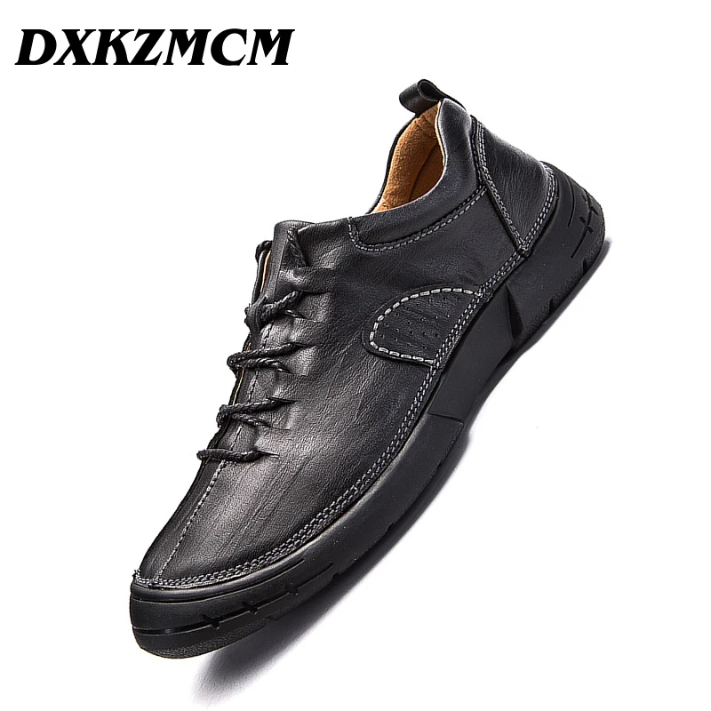 

DXKZMCM Genuine leather Men Casual Shoes Size 38~44 comfortable fashion Men Shoes Moccasins Men Sneakers Male Footwear