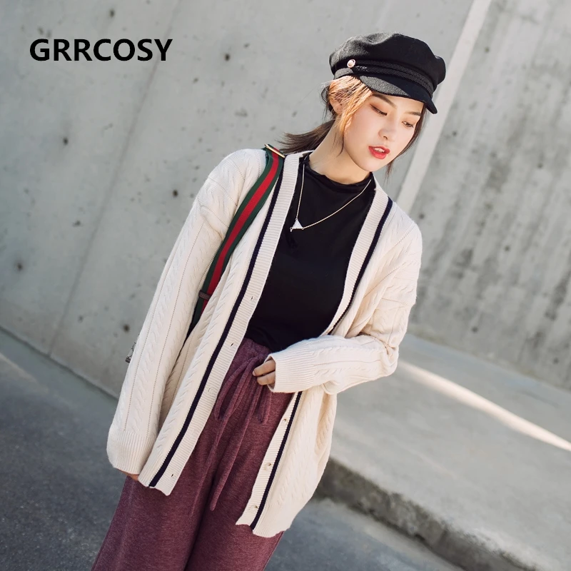 GRRCOSY Autumn Maternity Knit Coat New Pregnant Women Cloth Cardigan Jacket Korean Version Sweaters Knitted Coats GRRCOSY Autumn Maternity Knit Coat New Pregnant Women Cloth Cardigan Jacket Korean Version Sweaters Knitted Coats