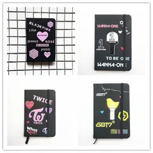 Blackpink Twice Got7 Wanna One Seventeen записная книжка из искусственной кожи, школьные принадлежности, записная книжка с героями мультфильмов, блокноты для заметок, подарок Kpop, новинка, K-pop