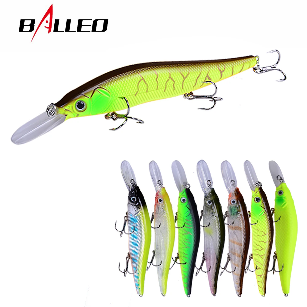 

Balleo 13cm/16g Fishing lure Floating Minnow Bait lure Magnet Moving System Diving Jerkbait 6# Hook For Pike Crap Fishing