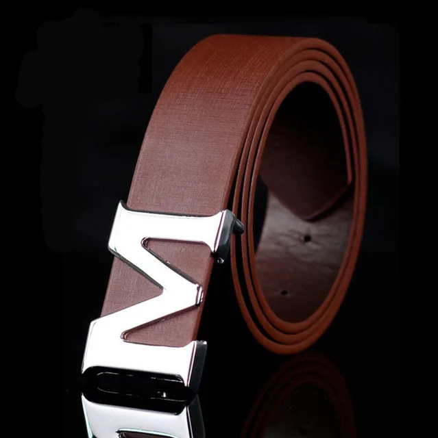 Luxury Brand M Grid Belts High Quality Men's Male Male Male Genuine Leather Real M Fixed Belt For Blue Breeze Pants Coffee