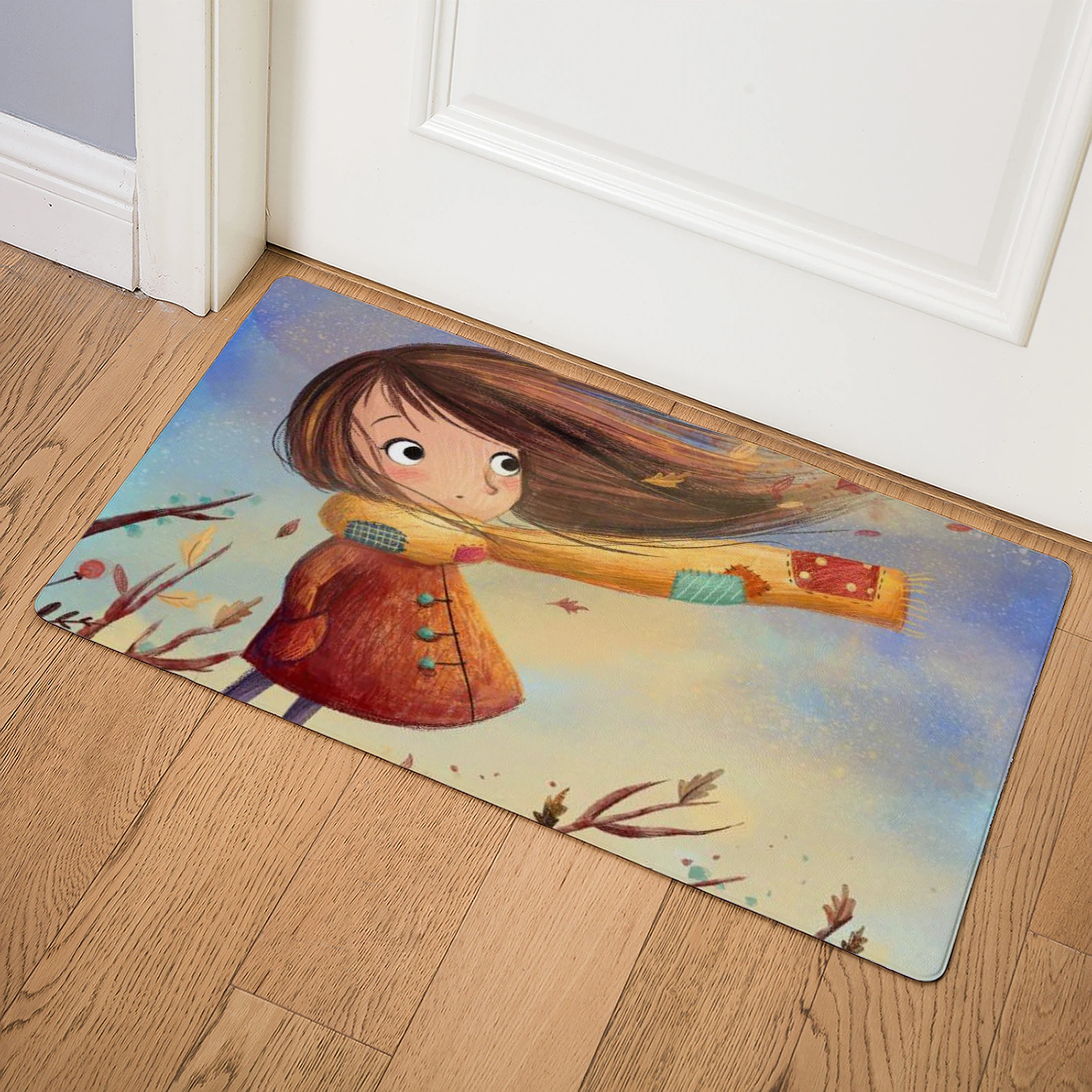 

Modern little Girls Print Prayer Mat Doormat Insole Kitchen Carpet Indoor Outdoor Entrance Home mat Bathroom Floor Mats