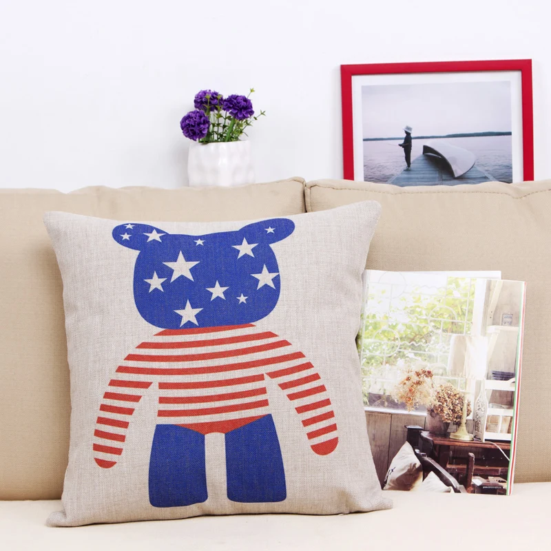 أفضل بيع الكتان غطاء وسادة رسمت خريطة نمط الديكور غرفة نوم المخدة المنزل وسادة مجموعة كنبة مكتب 45x45 CM أفضل بيع الكتان غطاء وسادة رسمت خريطة نمط الديكور غرفة نوم المخدة المنزل وسادة مجموعة كنبة مكتب 45x45 CM