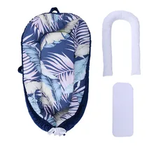 Детская кровать-гнездо для новорожденного, бионическая Двусторонняя кровать из чистого хлопка, детская кроватка для путешествий