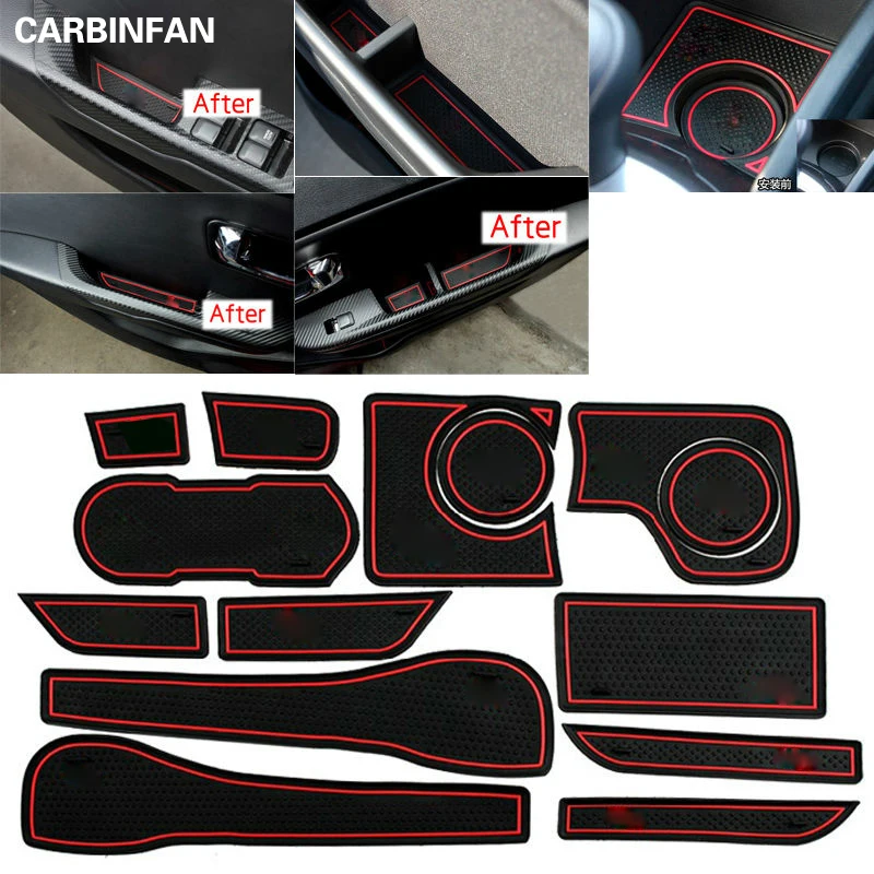 

Free shipping High quality Silica gel Door Gate Slot Pad Teacup Mat Non-slip Pads for 2011 2012 2013 KIA Rio/K2 (14 pcs/set )