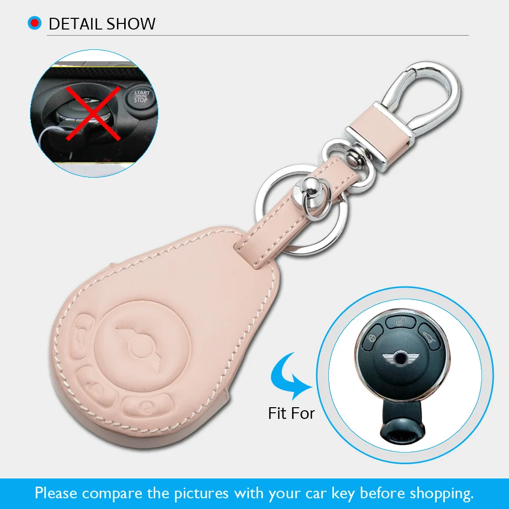 Кожаный чехол для ключей автомобиля для BMW Mini Cooper Countryman Paceman 3 кнопки умный чехол дистанционного брелока брелок защитная сумка
