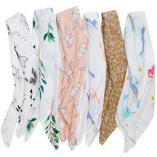 Высококачественные бамбуковые хлопковые детские одеяла для новорожденных, мягкие муслиновые пеленки для младенцев, универсальные Слюнявчики, полотенца, нагрудники-шарфы, детские вещи