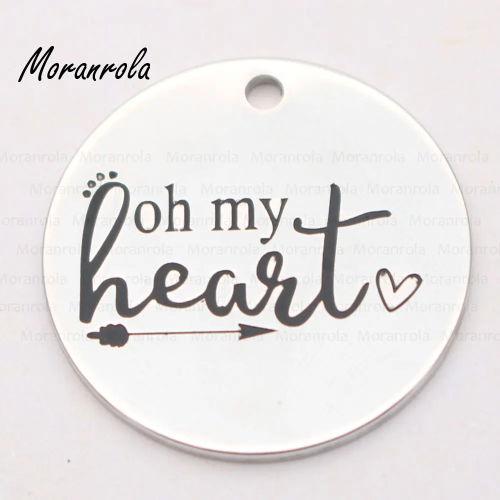 Медное ожерелье и брелок с надписью Oh My Heart Очаровательное украшение на День