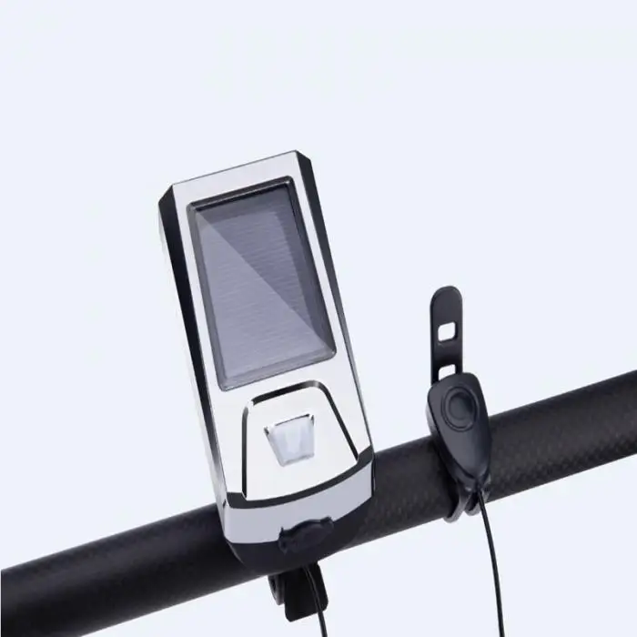 Sale Newly Bike Bicycle Lights Solar Power USB Rechargeable Light Lamp Front Headlights for Cycling 7