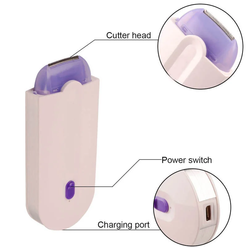 USB Перезаряжаемый женский эпилятор портативный инструмент для удаления волос роторная бритва для тела, лица, ног, бикини, губы, депилятор