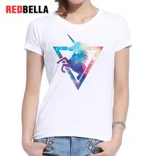 REDBELLA T shirt font b Women b font 2017 Print Pony Horse Unicorns Novel Cool Tops
