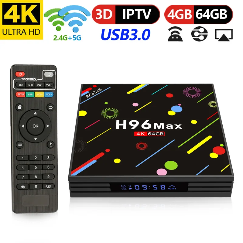 

2018 H96 MAX H2 Android 7.1 4 K Smart TV box Rockchip RK3328 Quad-core 4 gb 64 gb Bluetooth 4.0 ip tv Media Player pk h96 PRO +
