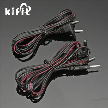 

KIFIT 2pcs/Pair Replacement Lead Wires for TENS Machines Standard Electrode Leads Cables 1.1m Black and Red Massage Care Tool