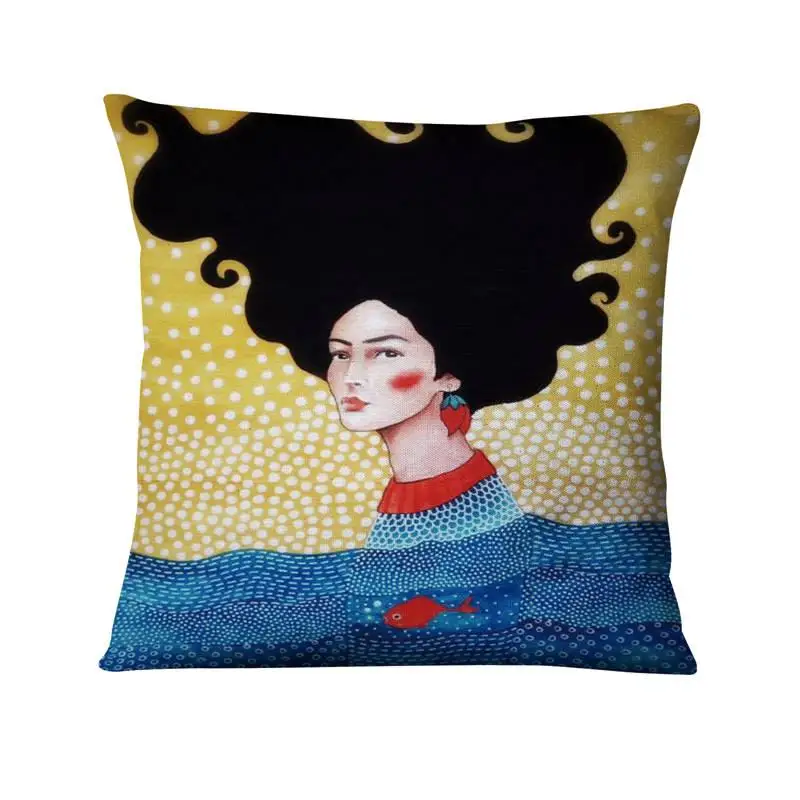 Night Sky Girls Fashion Art Cushion Decorative Pillow Home Decoration Pillows Almofadas Decorativas Para Sofa Throw Pillow 45*45 