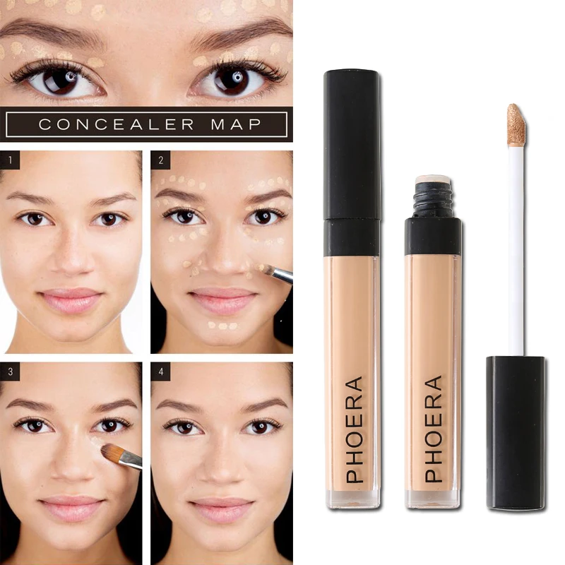 PHOERA Makeup Concealer Long Lasting Moisturizing Pore Acne Cover Face Contour Makeup Cosmetic maquiagem Profissional TSLM2