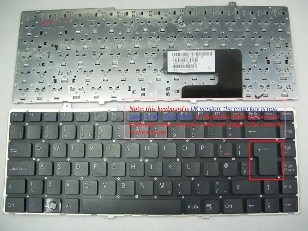 Новая клавиатура для ноутбука для Sony vaio vgn-fw VGN FW серии UK 148084211 148084122 148084212 013-001a-8239-a без рамки клавиатура