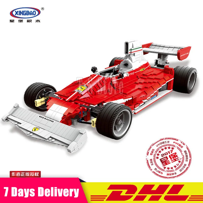 

DHL XINGBAO 03023 Genuine The Red Power Racing Car Set Self-Locking Building Blocks Bricks Model Toys Compatible LegoINGlys