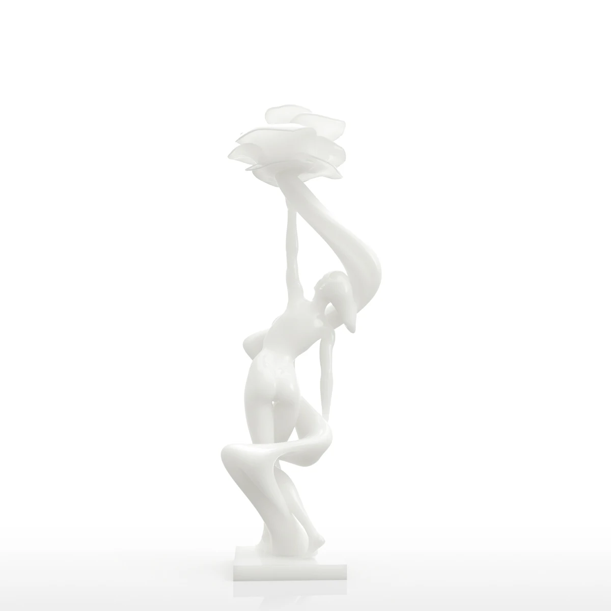 Tooarts Dance Girl с цветочной фигуркой 3D печатная скульптура Современная Escultura офисное