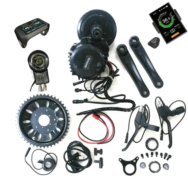 

New Version Bafang 8Fun BBSHD Mid Drive Central Motor 48V 1000W Ebike Kits With Light&Gear Sensor Connectors,6V light included