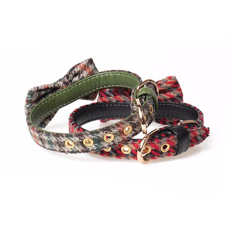 Pet Necklace Cat Collar Dog Collar Adjustable Pet Lattices Bows Collar For Small And Medium Pet Collar Pet Supplies S-M 2 Color Pet Necklace Cat Collar Dog Collar Adjustable Pet Lattices Bows Collar For Small And Medium Pet Collar Pet Supplies S-M 2 Color