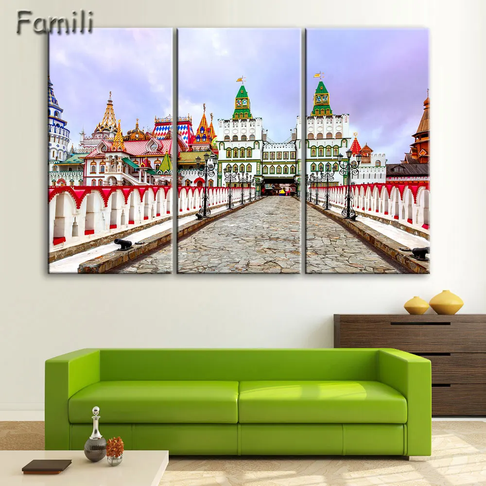 3 шт. Картина на холсте с изображением российского пейзажа|oil painting|canvas paintingwall painting