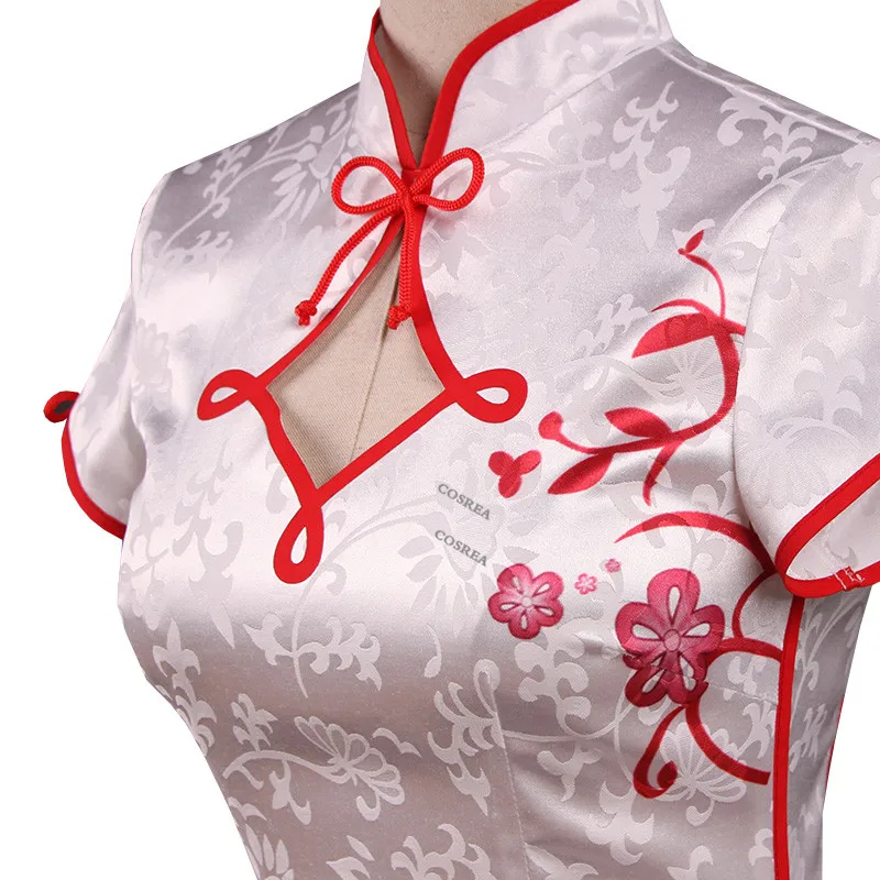 COSREA Azur Лейн, косплей костюм, белый, красный, с принтом единорога, Cheongsam, сексуальное платье, костюмы на Хэллоуин, вечерние, для взрослых женщин