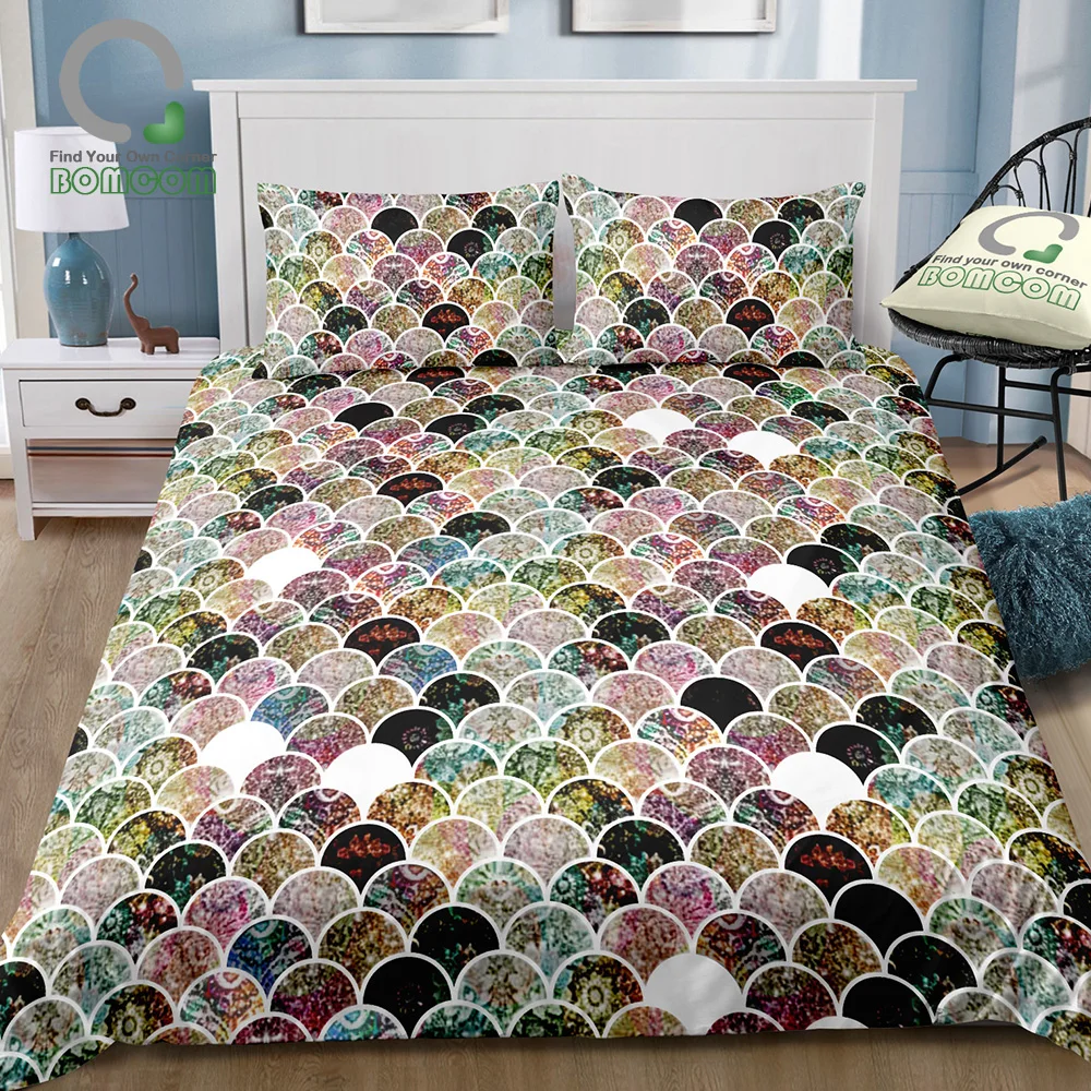 Bomcom 3d Digital Printing Boho Chic Bedding Duvet Cover Set