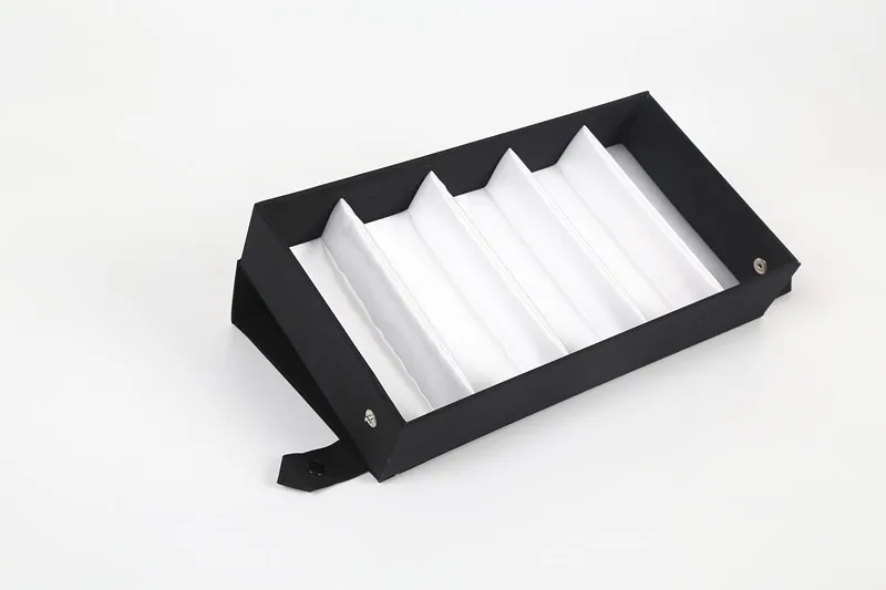 Black 5 Checks Glasses Display Case Box Sunglasses Storage Box Holder Eyewear Organizer Collector Eyeglass Box Factory direct