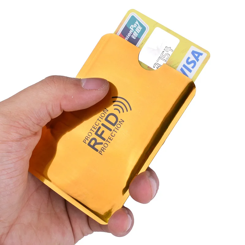 Анти-сканирующий чехол для Карт RFID кошелек блокирующий ридер замок банк алюминиевый держатель для карт Id карта чехол Защита металлическая коробка для кредитных карт