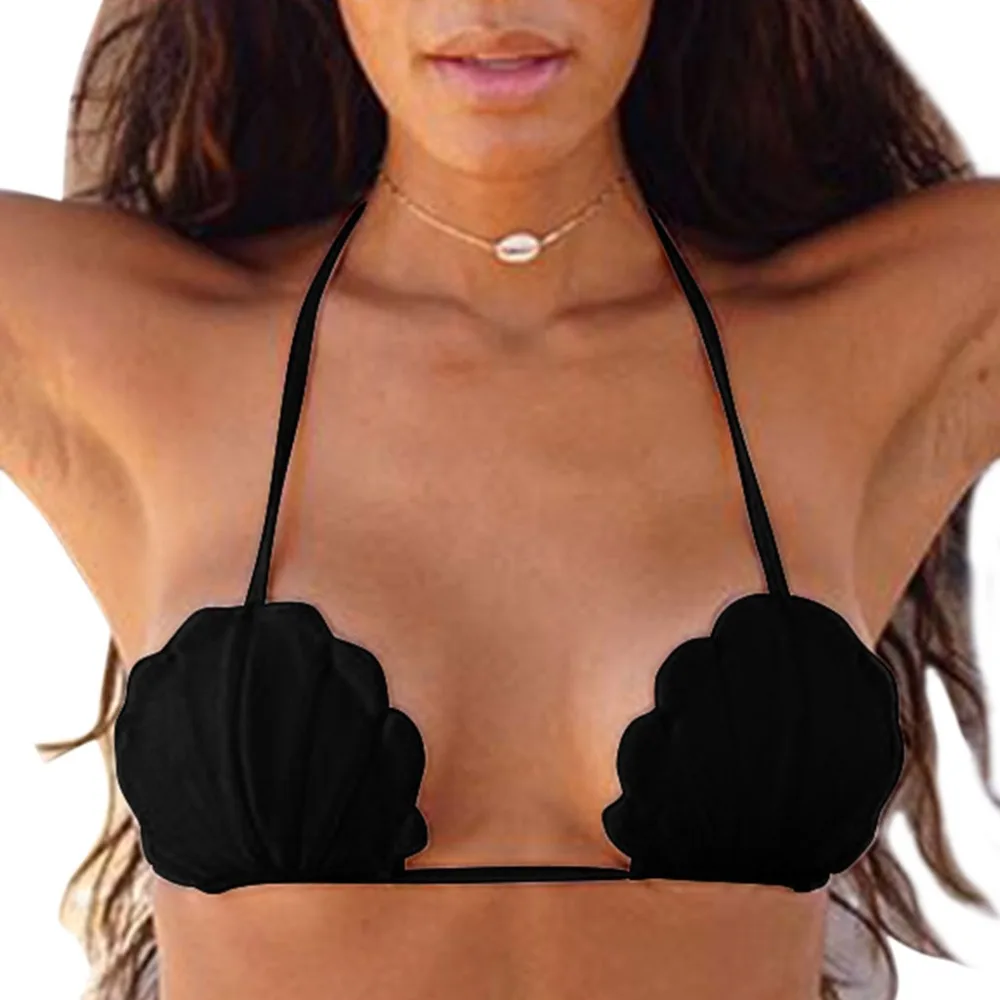 

Shell Mermaid Sling Top Lacing Bra Women Lingerie Bralette With Free Size Strap Swimsuit Equipment