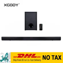 XGODY Bluetooth динамик Саундбар для дома Театр RCA коаксиальный и оптический Мощный сабвуфер Динамик с дистанционным Управление 40 W