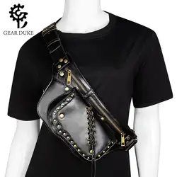 GearDuke панк Рок женская сумка мужская стимпанк поясная сумка сумки мото Байкерская сумка через плечо нагрудные сумки для мужчин чехол для