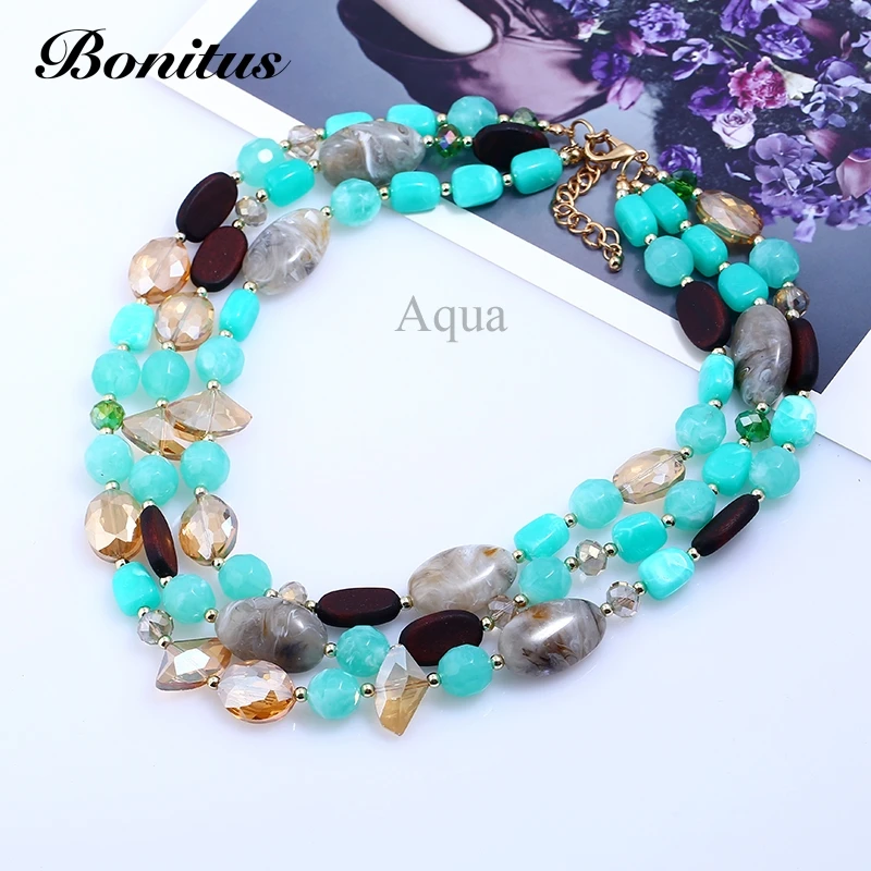 [Bonitus Jewelry] Новое поступление модное многослойное колье чокер из полированного