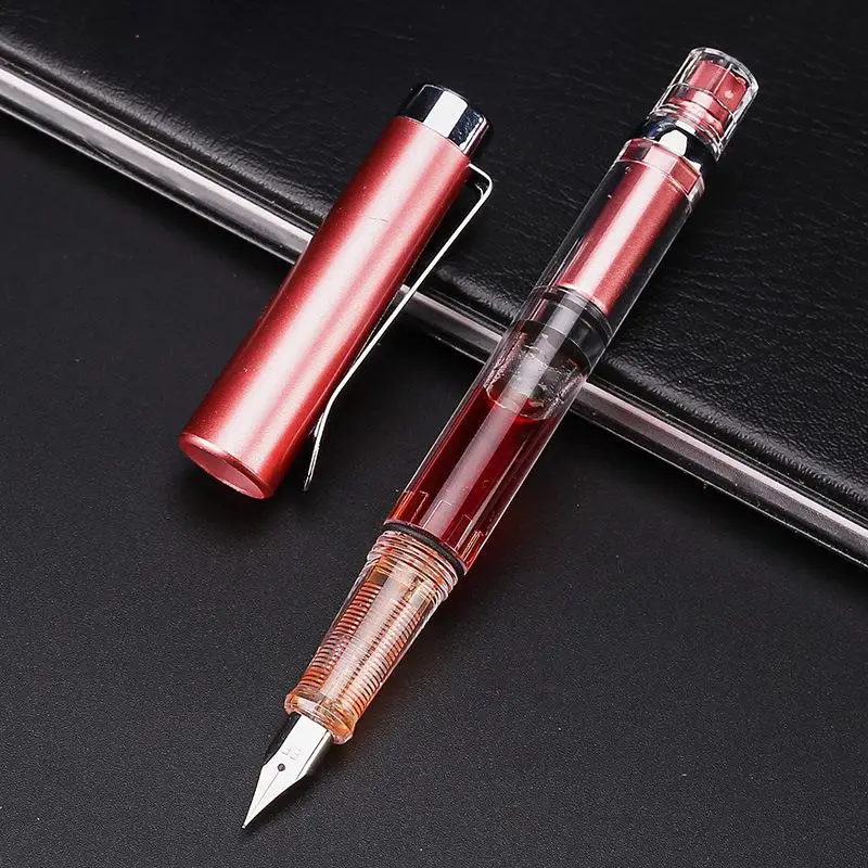 Пластиковая красочная поршневая ручка большая емкость для хранения чернил - Цвет: 0.38mm