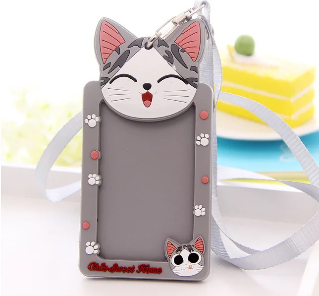 

Kawaii 12*6CM Chi's CAT Rubber BUS & ID Message Card Holder Case Pouch BAG Holder Case